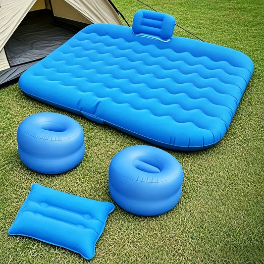 SUV Air Mattress with Flocked Surface, Storage Bag and Repair Kit for Car Camping