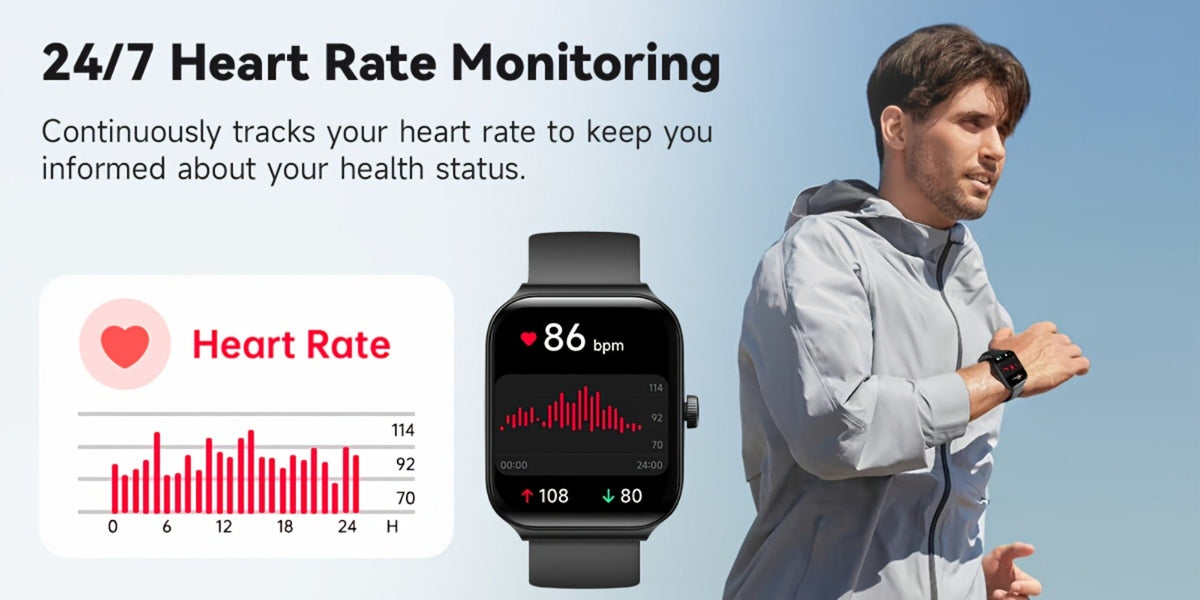 Fitness Tracker Smartwatch with Alexa Built-in FAWEIO 1.95" Large Display, Wireless Calling, 100+ Sport Modes, Pedometer Heart Rate Sleep Blood Oxygen, Compatible with iPhone & Android – Smart Watch for Men Women 11 Colors