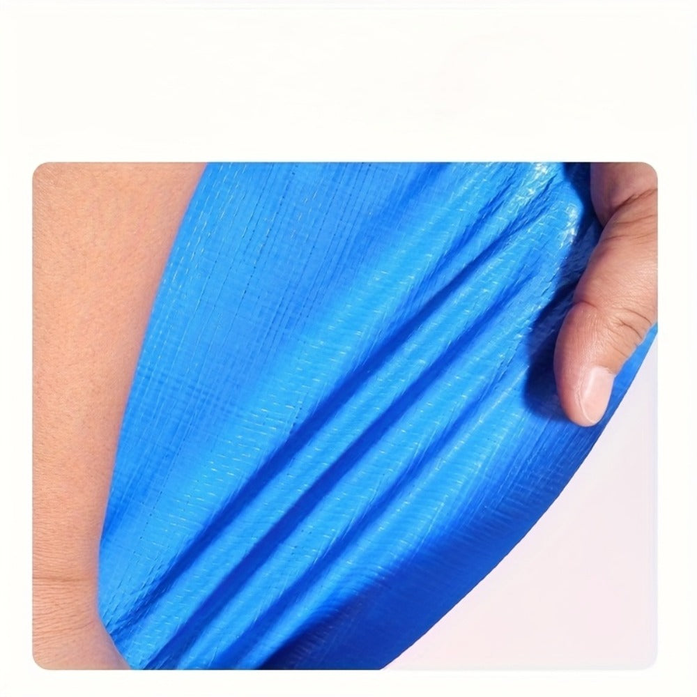 Heavy Duty Tarp Waterproof UV Resistant Tarpaulin – Thickened PE Double-Sided Blue Orange Rainproof Sun Shade Cover with Grommets & Rope for Outdoor Camping Garden Vehicle Boat Protection