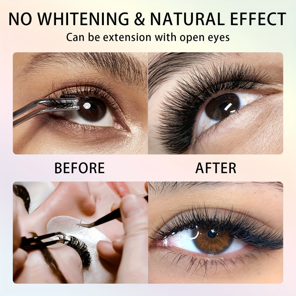 Odorless Lash Extension Glue Quick Dry Black Adhesive for DIY Individual & Cluster Lash Extensions – Self-Grafting Beginner-Friendly Eyelash Bond, Multiple Sizes Available