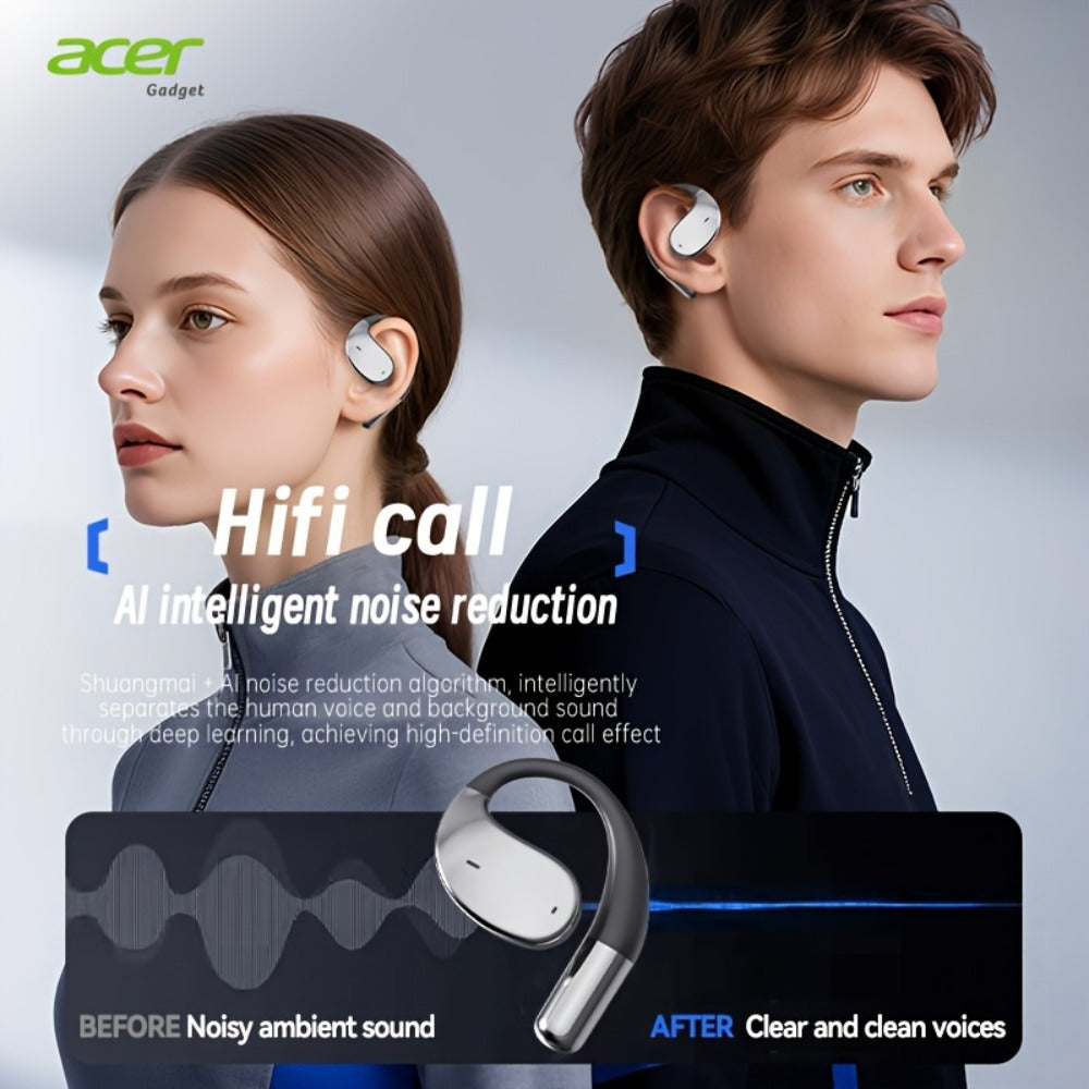Acer TWS In-Ear Earbuds Noise Canceling Touch Control Sports Wireless Headphones Long Battery Life Lightweight for Running Workout Calls Compatible with Phone Tablet Valentine Gift