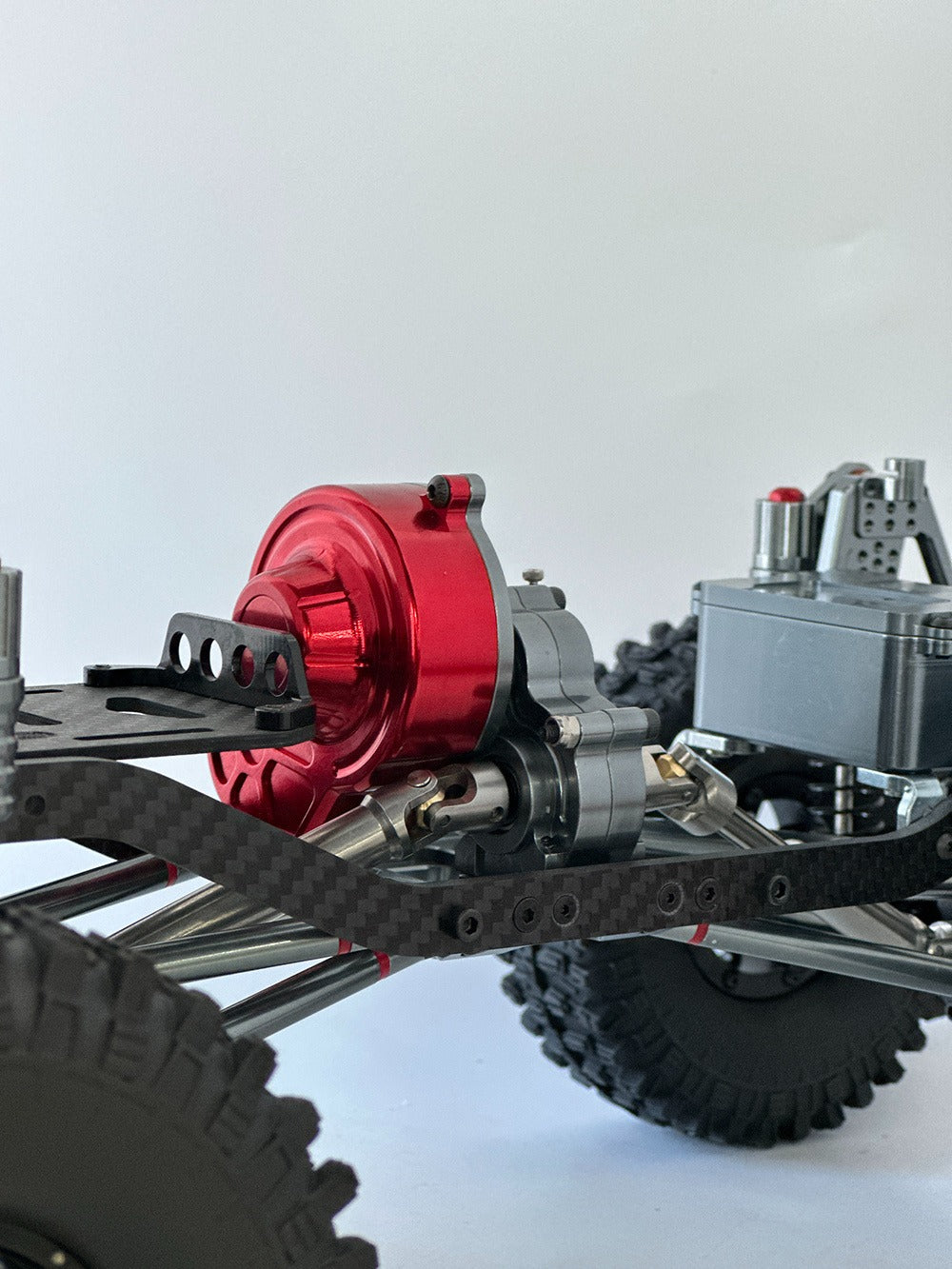 LCG Metal Gearbox with Motor Gears for 1/10 RC Crawler, SCX10/WRAITH