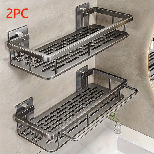 Shower Caddy Baskets, 2-Pack No-Drill Wall-Mounted Bathroom Organizers