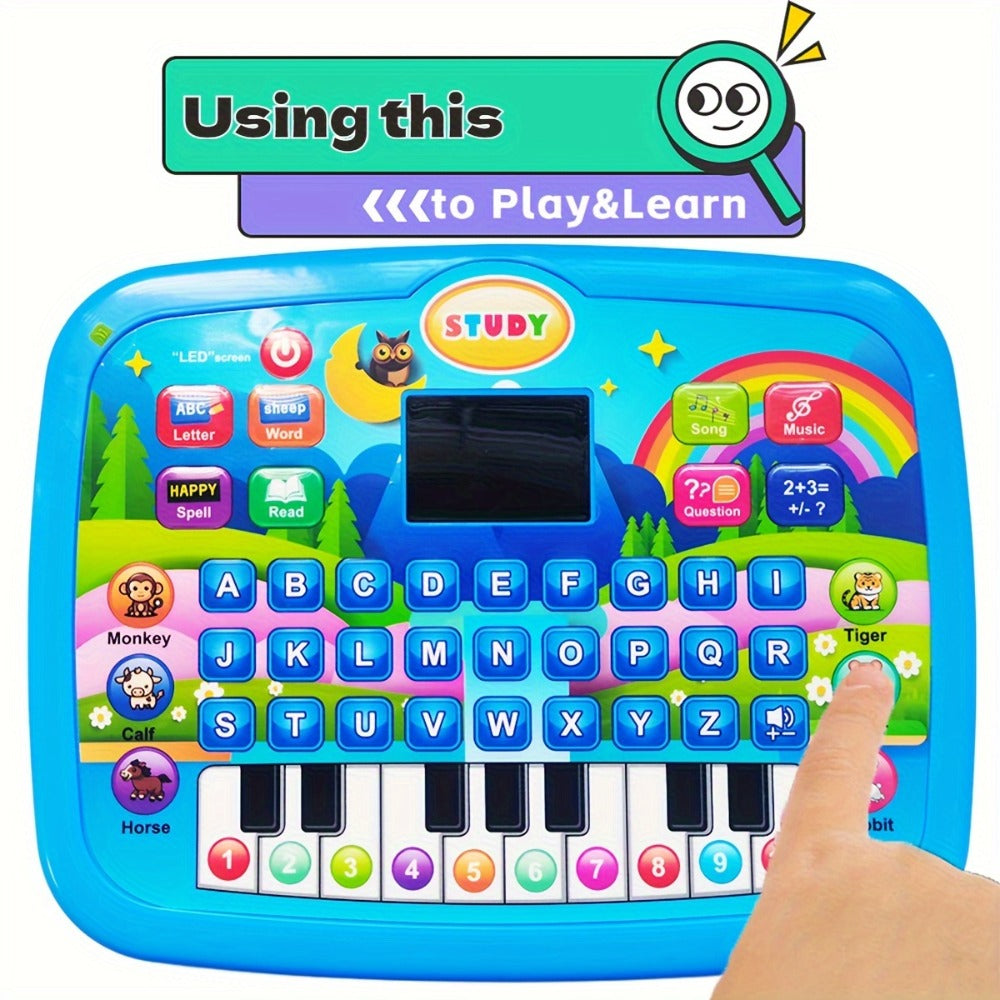 Educational Learning Machine for Kids with 2.2" Screen Alphabet Numbers Music Animals Piano Keys | Interactive Toddler Tablet Toy for Boys Girls Ages 2 3 4 5 | Best Birthday Christmas Gift