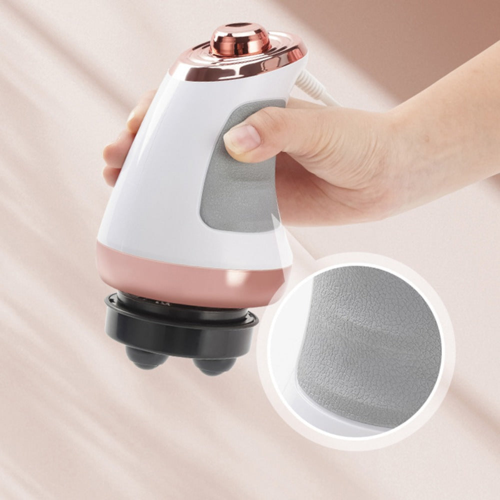 Handheld Body Massager with 5 Interchangeable Heads & 3 Washable Pads – Adjustable Vibration Intensity, Full Body Muscle Relief for Abdomen, Waist, Arms, Buttocks & Legs, Portable Electric Massage Machine