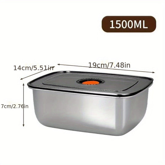 Stainless Steel Lunch Boxes, Set of 6 with Lids, 50.72 oz Each for Meal Prep