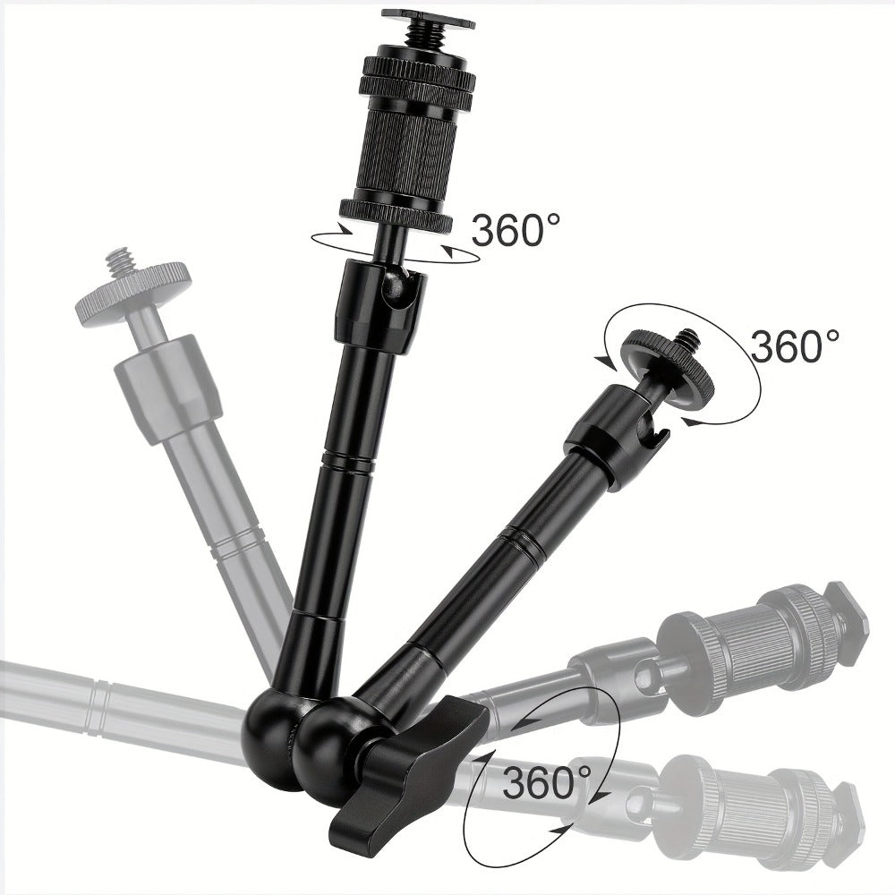 Magic Arm 11 Inch Friction Articulating with Super Clamp – Camera Arm for DSLR, LCD Monitor, LED Light, Photo Studio, Streaming & Outdoor Camping Fishing Mount