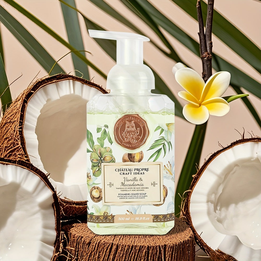 Moisturizing Foaming Hand Soap 500ml with Coconut Oil – Cruelty-Free Foam Soap for Bathroom & Kitchen | 8 Fresh Scents: Vanilla, Citrus, Guava, Coconut, Jasmine & More | 1pc or 2pcs Gift Set
