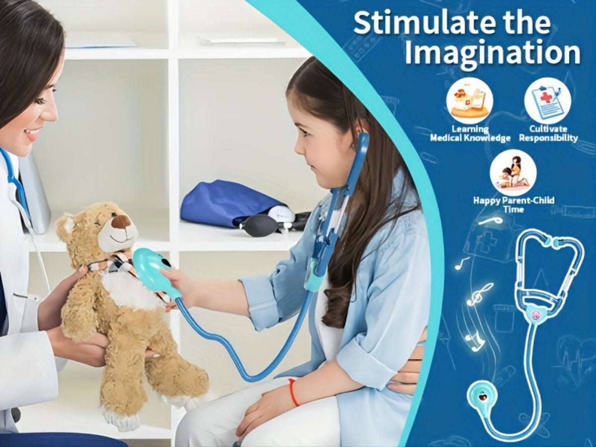 Kids Doctor Play Set with Medical Trolley for Pretend Clinic Role-Play