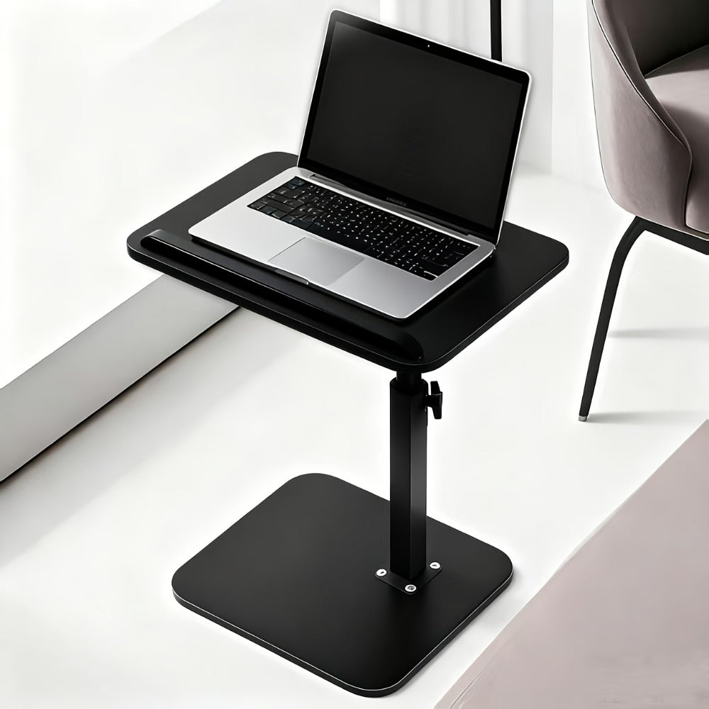 Laptop Stand Desk for Bed Rotatable 360° Angle Adjustable Foldable Sofa Couch Tray Table with Support Rod for Working Reading Movie Watching Home Office WFH Black Walnut