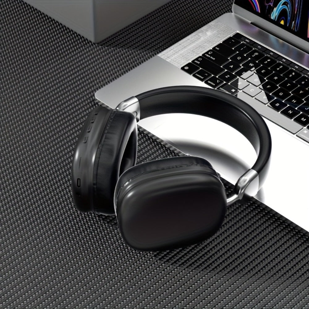 Rotatable Over-Ear Wireless Headphones Bluetooth 5.4 800mAh Large Battery Noise Reduction High Sound Quality Closed-Back Cushioned Headset for Sports Gaming Walking iOS Android Computer