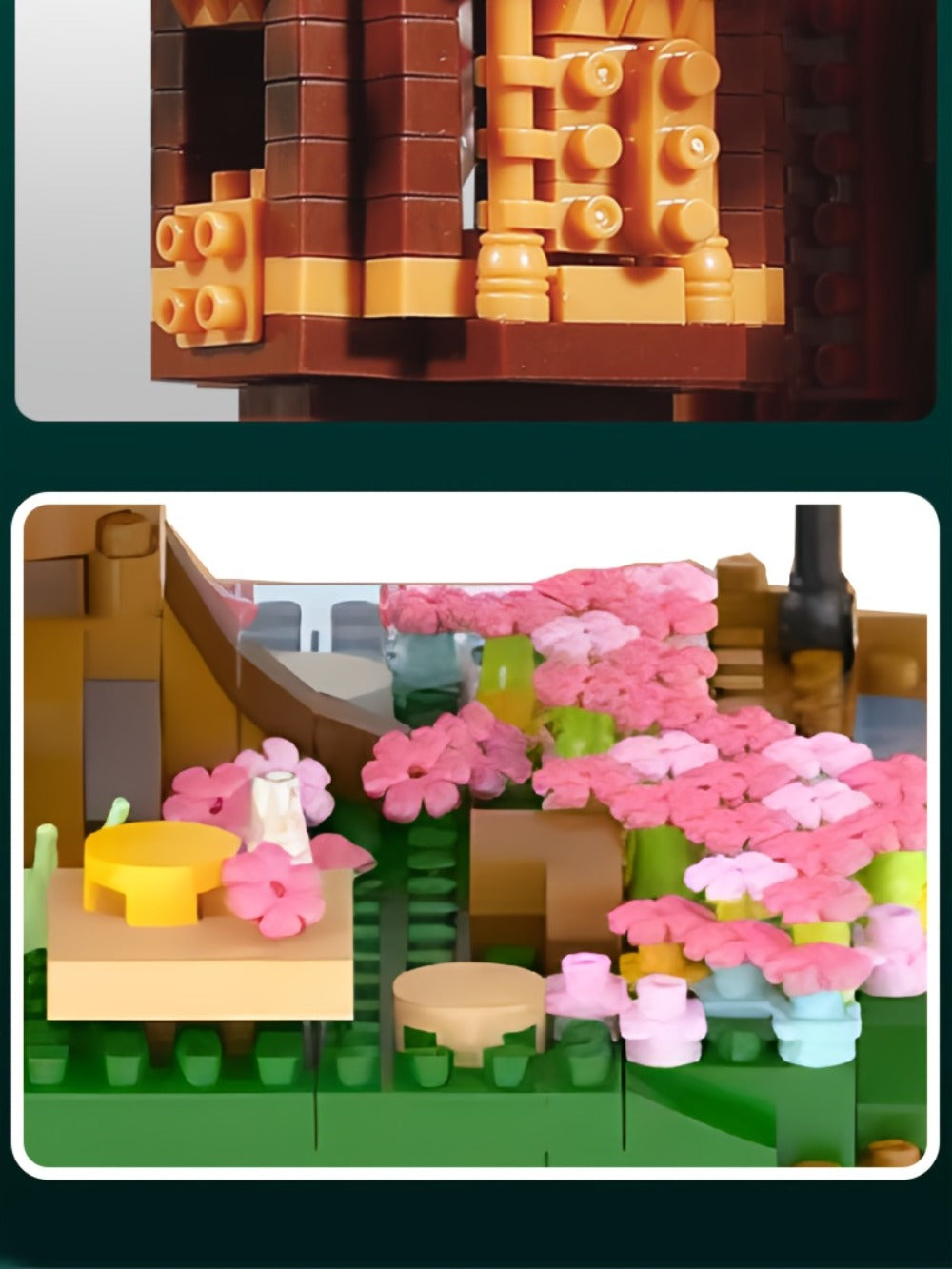 Sakura Cherry Blossom Tree House Mini Building Block Set