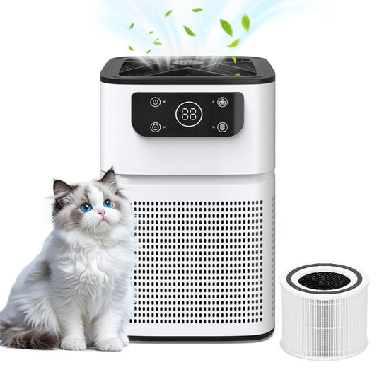 Small Air Purifier with Aromatherapy and Sleep Mode, White or Black