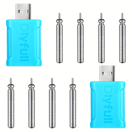 Rechargeable Fishing Float Battery Set with 8 Batteries and 2 Chargers for Night Fishing