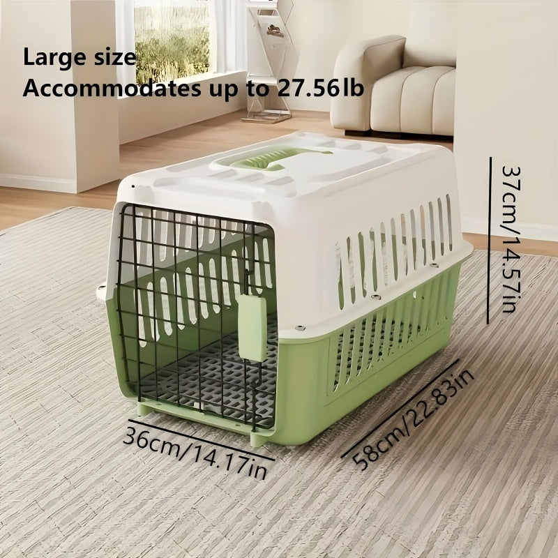 Airline Approved Pet Carrier - IATA & FAA Certified Dog Cat Travel Crate, Breathable Portable Pet Carrier Box with Buckle Closure & Easy Assembly for Airplane Cabin Transport, 3 Colors 2 Sizes