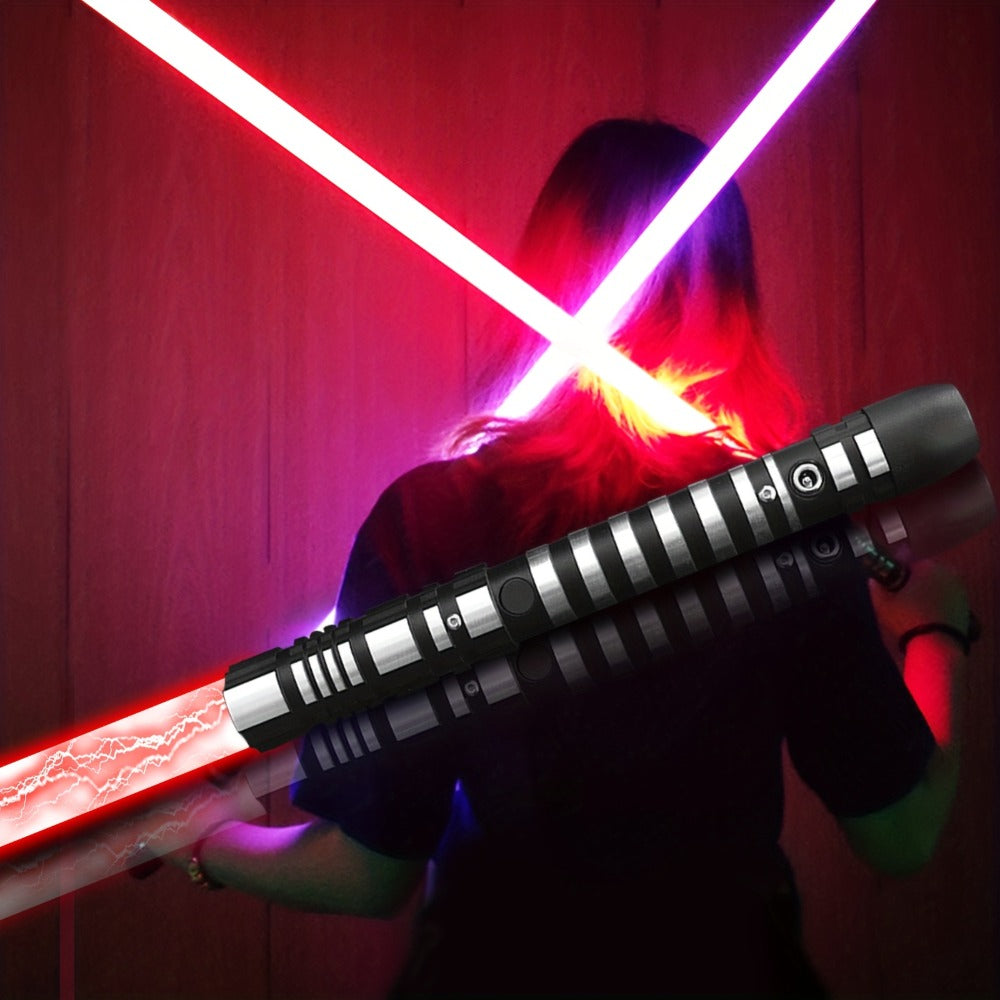 RGB Light-Up Saber Toy, Dark Phantom Style with 16 Colors and Sound Effects