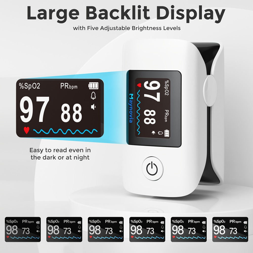 Blood Pressure Monitor Wrist Cuff with Oximeter Fingertip – Digital BP Machine Home Use, 120 Memory, Portable Case & Battery Included, Fully Automatic Hypertension Tracker