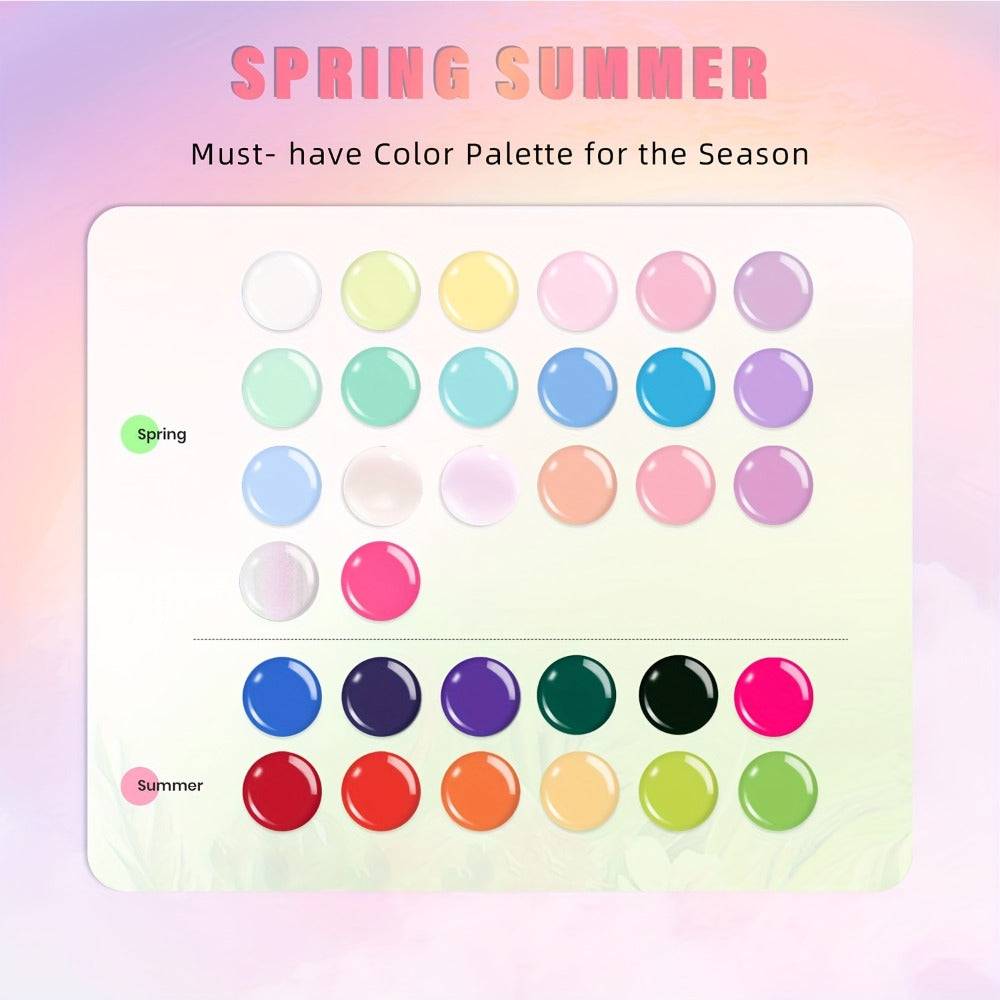 Pastel Gel Nail Polish Set 8 Colors Rhapsody Series Soft Muted Tones Soak-Off UV LED Nail Art Polish Kit for All Seasons Home Manicure Starter Set Gift for Women Nail Art Lovers