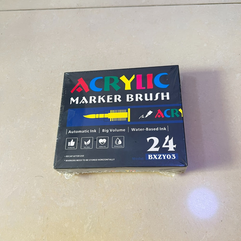 Acrylic Paint Pens Marker Set for Rock Painting Canvas Wood Glass Fabric Ceramic Fine Tip Liquid Acrylic Markers for Artists Adults Kids Available in 12 36 60 80 120 Colors
