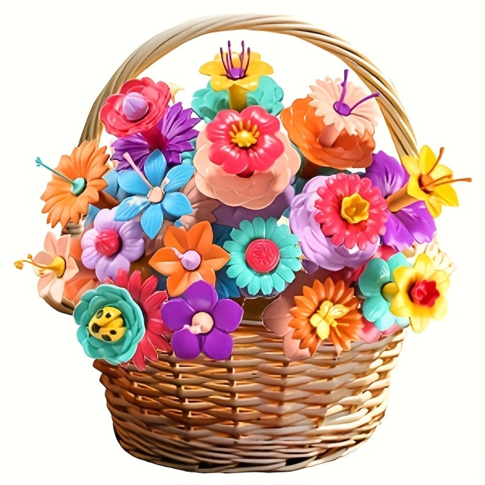 Flower Garden Building Toy Set, 235 Pieces, Floral Brick Construction Play for Kids Ages 3+