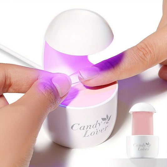 Mini UV LED Nail Lamp, Compact One-Button Gel Curing Light for Travel