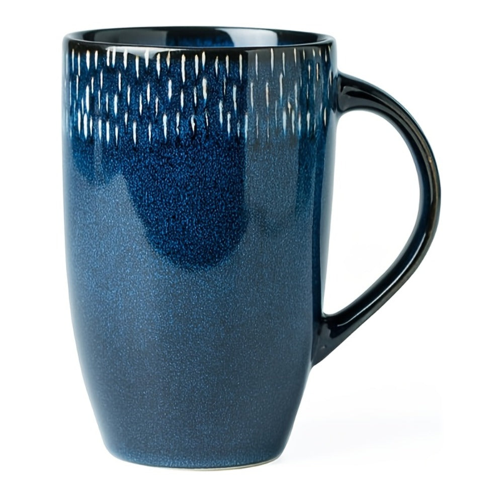 Large Ceramic Coffee Mug 24oz with Big Handle – Microwave & Dishwasher Safe Extra Large Tea Cup | Colorful Conical Mug for Office Home Travel Gift in Green Pink Violet Blue