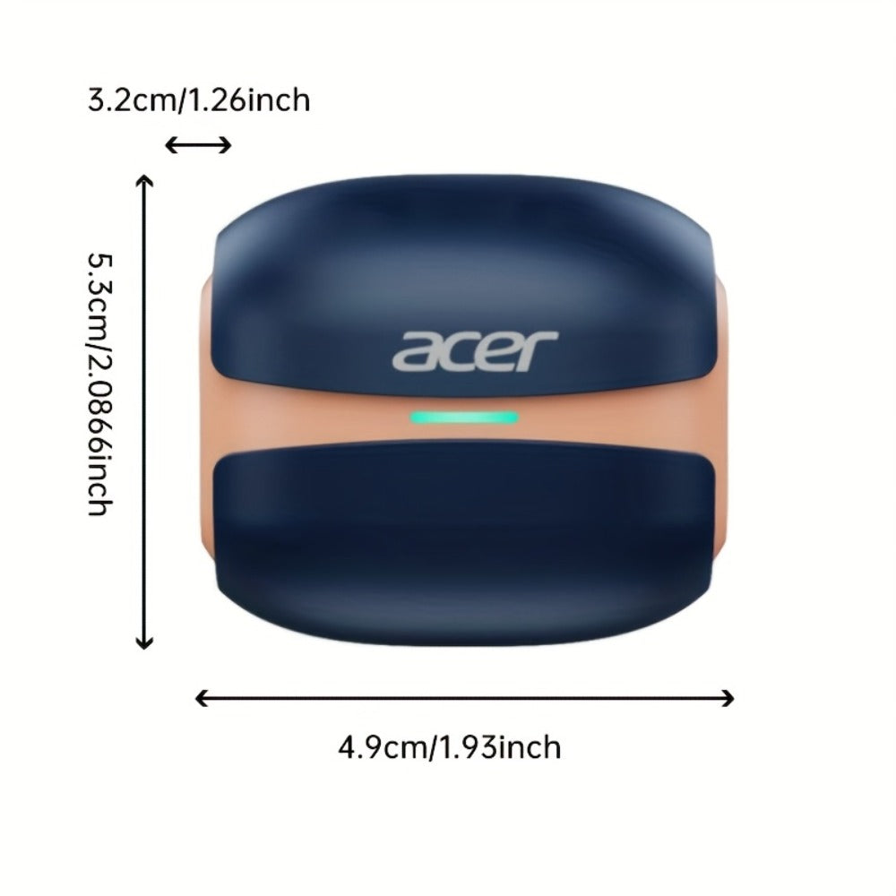 ANC Wireless Earbuds Acer Official TWS In-Ear Active Noise Cancellation Spatial Audio Low Latency Gaming Mode HD Calls Long Battery Life Sports Driving Earphones Navy Blue White