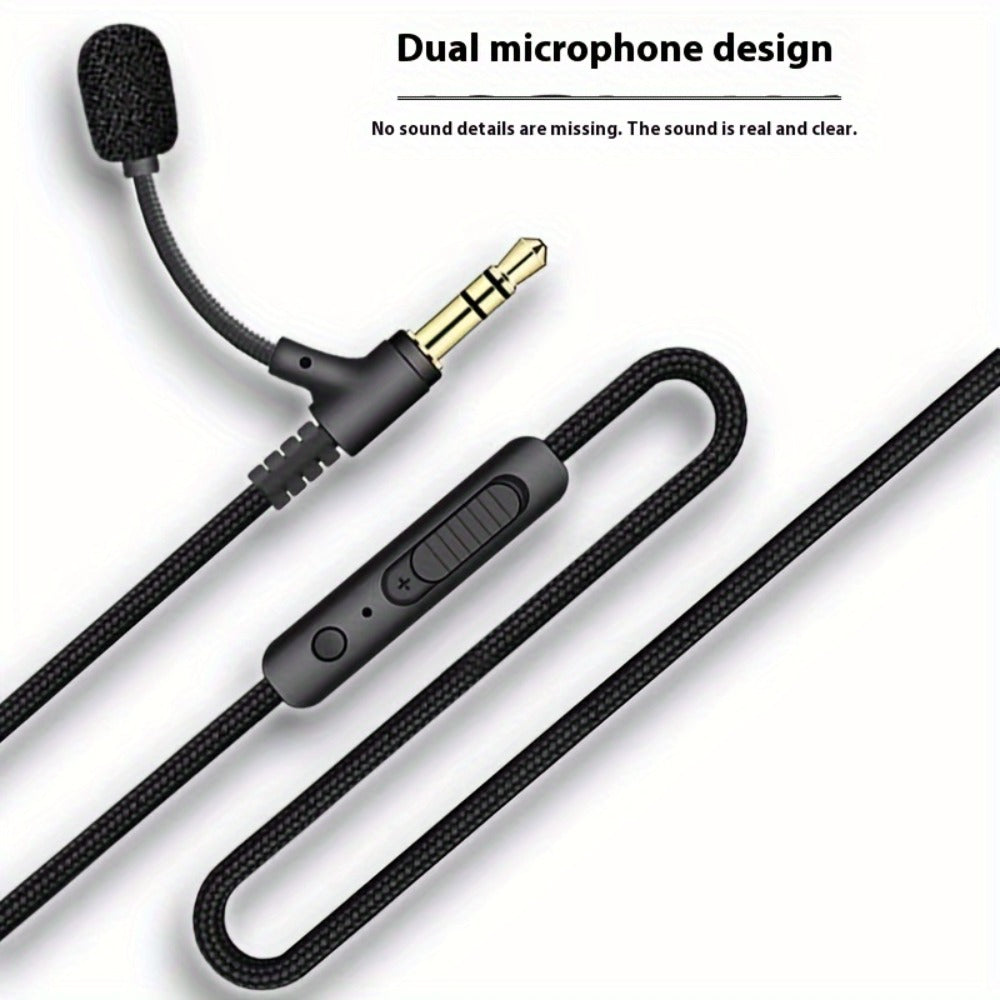 3.5mm AUX Audio Cable with Inline Volume Control, Male to Male Stereo Audio Cord for Car AUX, Headphones, Headset Microphone, Speakers & Home Stereo, Universal Compatibility, Premium Sound Quality