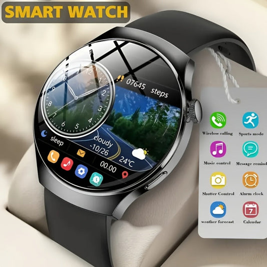 OLED Touchscreen Business Smartwatch Unisex – 2.01" Wireless Calling Message Reminders Music & Photo Control Step Calorie Tracker High Quality Smart Watch for Men Women Office Formal Casual