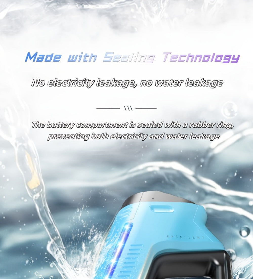 Upgraded Electric Water Gun with Safety Goggles & Hard Case – LED Pulse Light 40ft Range USB Rechargeable Squirt Blaster for Kids & Adults, Pool Beach Backyard Summer Gift Set