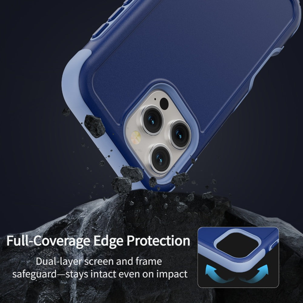 3-Layer Warrior Armor iPhone Case Full Body Shockproof Drop Protection Soft Lining Built-In Dust Plug for iPhone 17 Pro Max 17 Pro 17 Plus 17 16 Pro Max 16 Pro 16 Plus 16 15 Pro Max 15 Pro 15 Plus 15 14 Pro Max 14 Pro 14 Plus 14