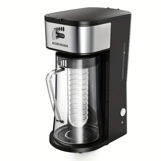 Iced Tea and Coffee Maker, 3-Quart Pitcher, Reusable Filter and Adjustable Brew Strength
