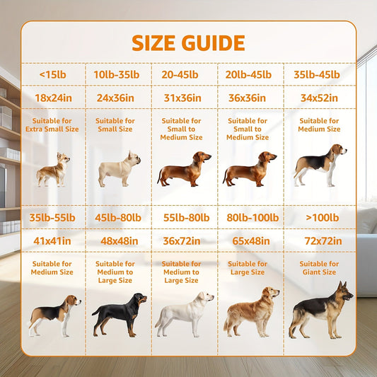 Washable Dog Pee Pads with Bone Print and Non-Slip Backing, 7 Size-and-Pack Options