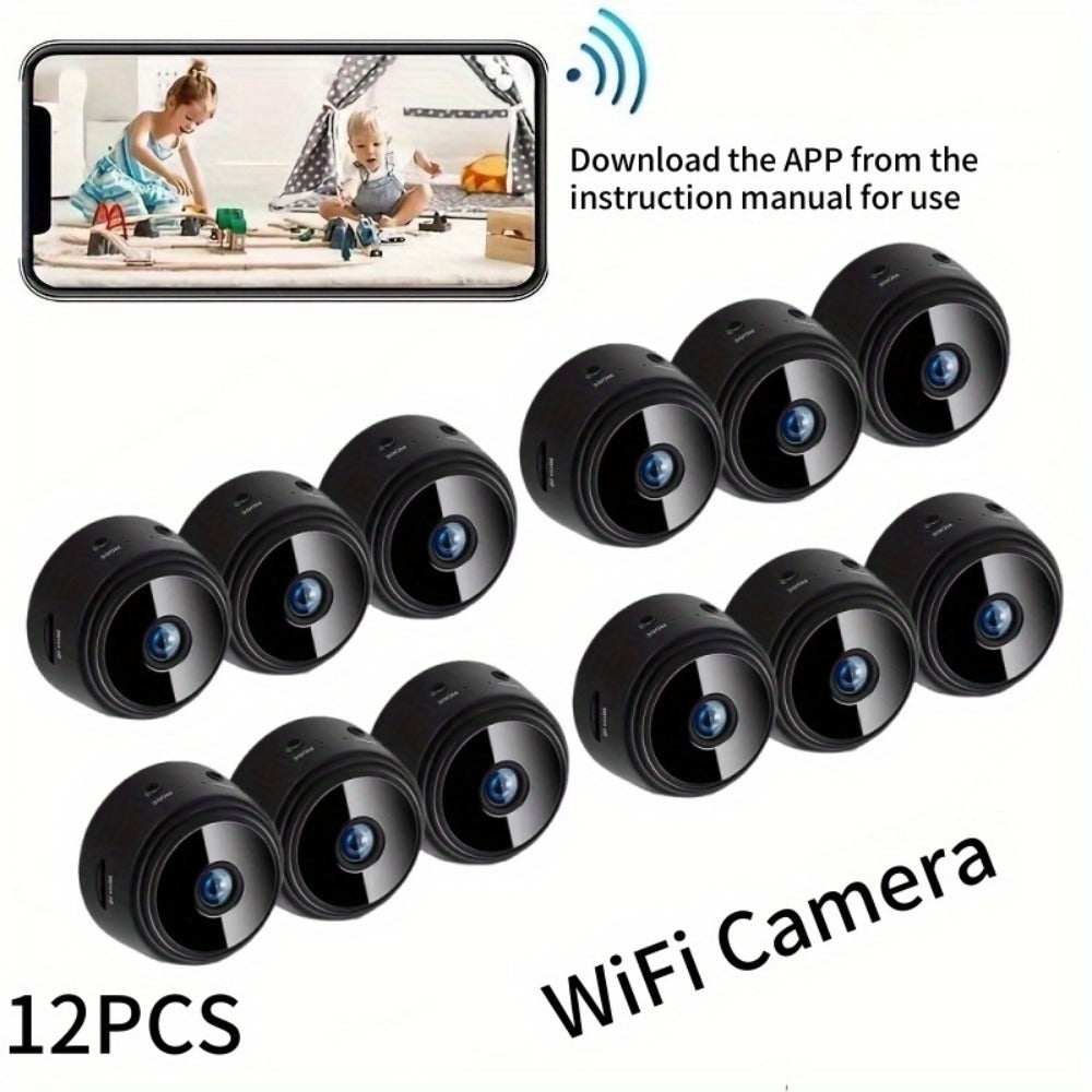 Wide-Angle Security Camera 1080P Rechargeable Battery, Multi-Pack 2/4/5/9/12 Options, Dual-Band 2.4G/5G WiFi, USB Charging, Remote Wireless Monitoring – Scalable Home Surveillance System