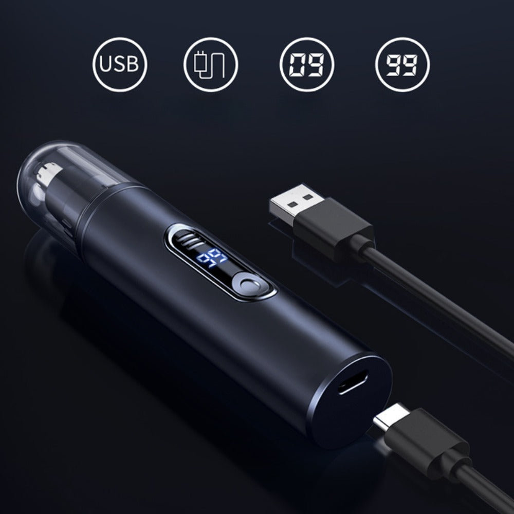 Nose Hair Trimmer Electric Painless 3-in-1 USB Rechargeable with LED Display – Trims Nose Ear Hair Eyebrows Waterproof Grooming Device for Men Women