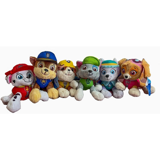 PAW Patrol Plush Toy Set of 6, 6 Inch Marshall, Skye, Chase, Rubble, Rocky & Everest