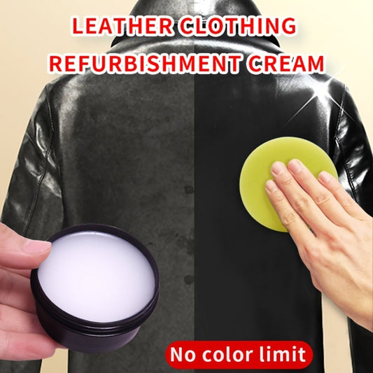Leather Care Kit with Colorless Polishing Wax & Applicator Sponge, 58g