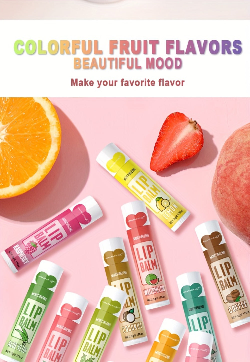 Lip Butter Set 12 Pieces Fruity Scent - Hypoallergenic Glycerin Formula, Glossy Hydrating Lip Balm for All Skin Types, Unisex Daily Lip Care, Valentine Gift for Women