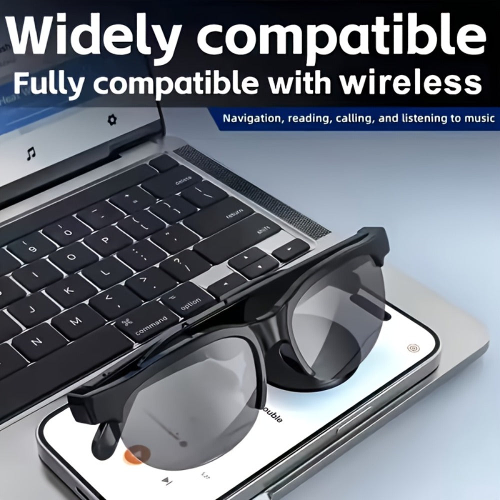 Smart Glasses with Real-Time Translation, Built-In Mic & Speaker, Wireless Bluetooth – Open-Ear Audio, Music & Travel Companion for Tech Lovers