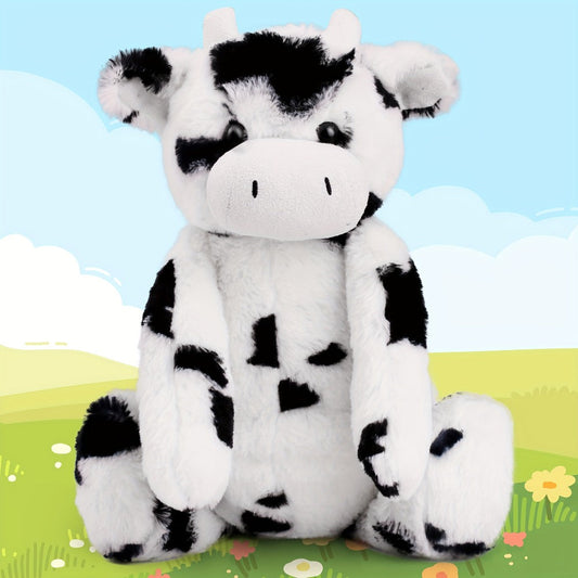 Cow Stuffed Animal Plush, 16-Inch Black-and-White Farm Animal Toy
