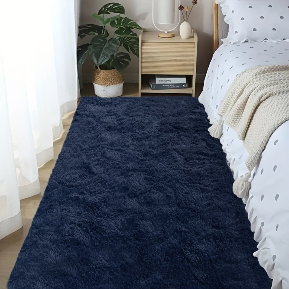 Tie-Dye Shaggy Fluffy Area Rug Non-Slip Machine Washable – Soft Plush Fuzzy Carpet for Bedroom, Living Room, Hallway & Dorm – 6 Colors, 4 Sizes: 2x6, 3x5, 6x9, 8x10 Ft
