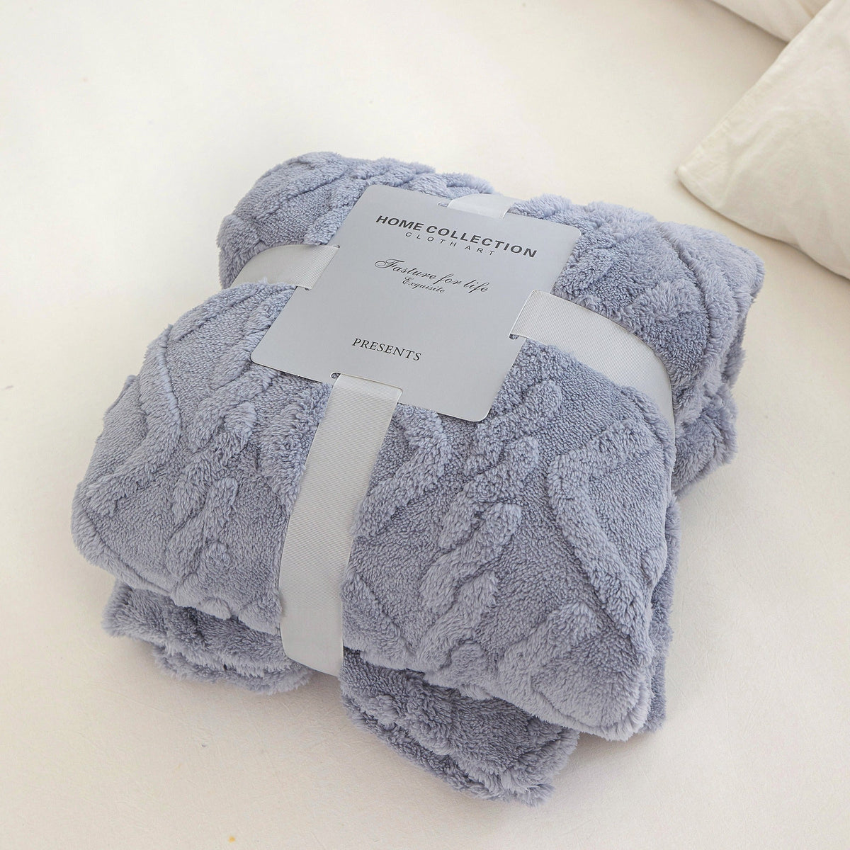 3D Plush Dense Weave Fleece Blanket – Ultra-Soft Warm Throw for Bed, Couch, Travel & Outdoor, Air-Conditioning Friendly, 3 Colors, 2 Sizes
