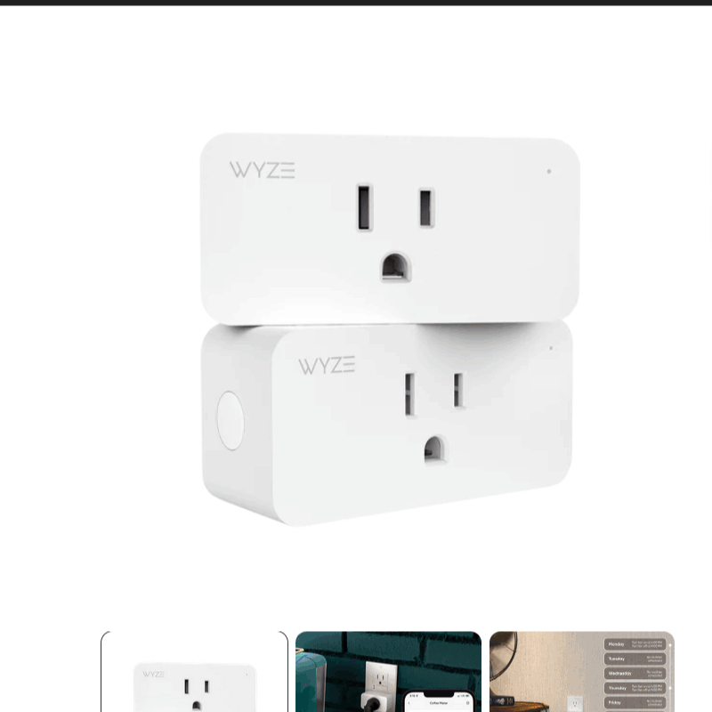 Wyze Smart Plug 2-Pack 2.4GHz WiFi – Works with Alexa, Google Assistant & IFTTT, No Hub Required, Remote Control via Wyze App, Certified for Humans, US Plug (White)