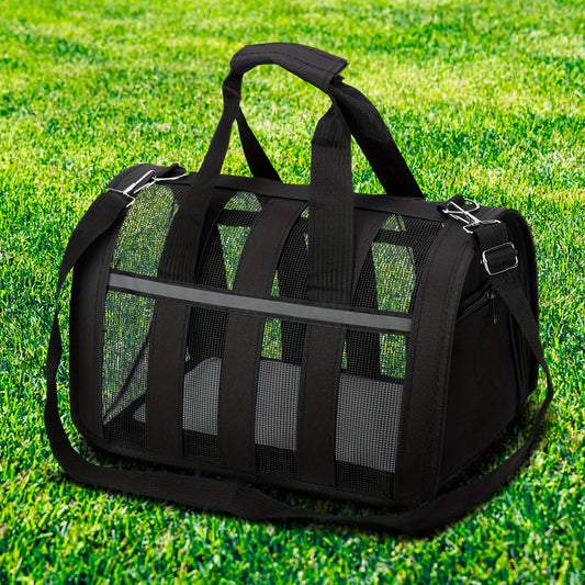 Foldable Pet Carrier Bag Breathable Mesh – Portable Soft Sided Tote for Cats & Small Dogs, Collapsible Travel Handbag, S/M/L, 7 Colors – Ideal for Vet Visits & Outdoor Trips