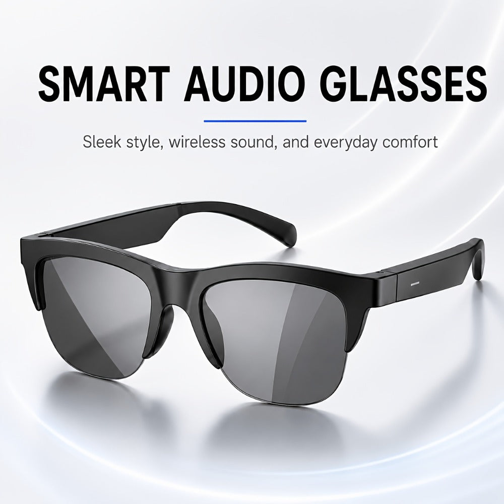 Smart Audio Glasses Open Ear Wireless HD Immersive Sound – Lightweight Eyeglasses with Built-In Mic Hands-Free Calling Music for Cycling Running Driving Outdoor Sports iOS Android