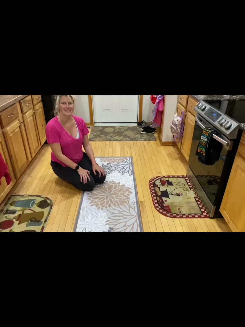 Floral Medallion Runner Rug Non-Slip Machine Washable – Low-Profile Hallway Carpet for Entryway, Laundry Room & Bathroom – Brown & Grey, 2x6, 2x8, 2x10 Ft