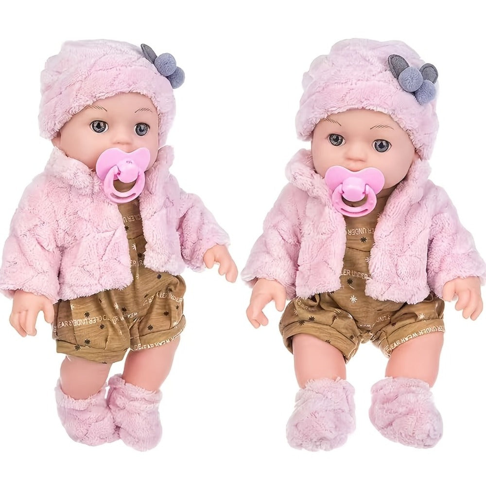 12-Inch Mini Reborn Baby Doll with Multiple Outfit Options