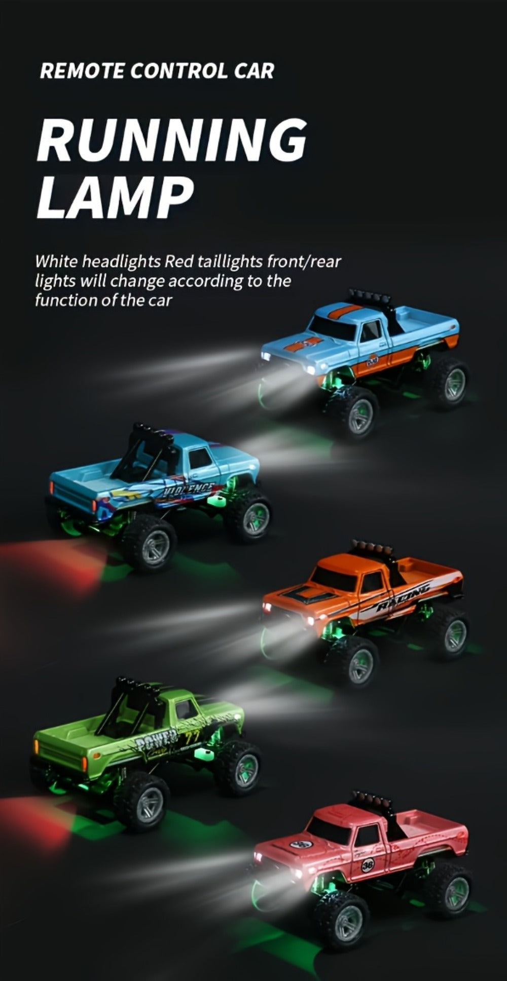 Mini RC Car – 1/64 Scale Alloy Off-Road Monster Truck with 2.4GHz Remote & Shock Absorbers