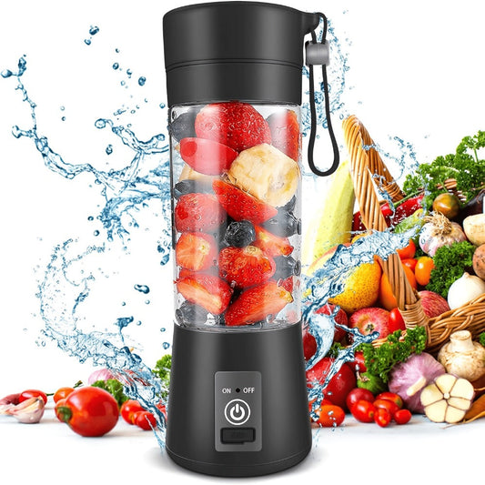 Portable Mini Blender, USB Rechargeable 380 mL Cup with 6 Blades
