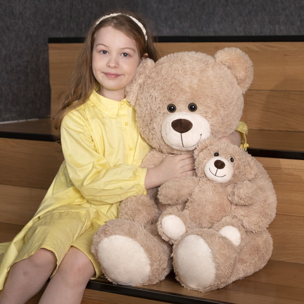Mommy and Baby Teddy Bear Set, Two Plush Bears